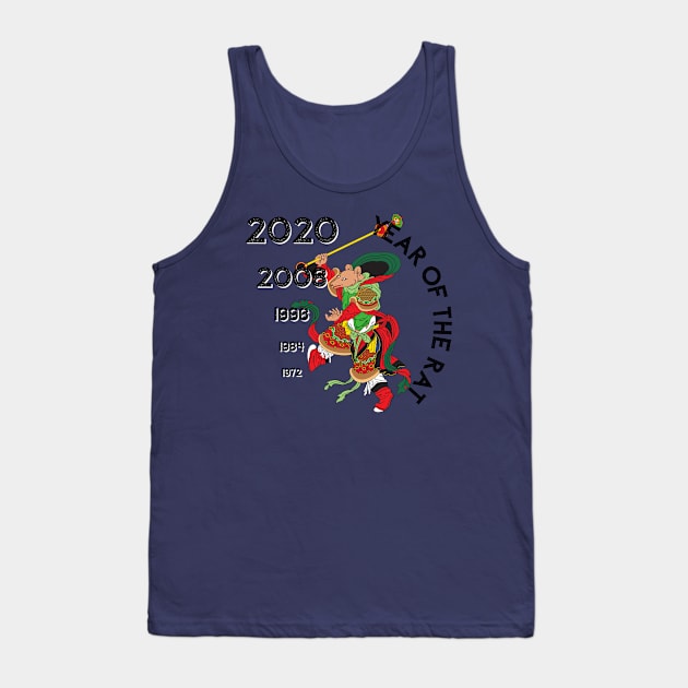 Chinese Zodiac - Year of the Rat Tank Top by Underthespell